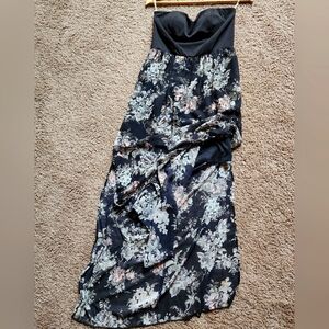 💜 Floral Strapless Maxi Dress Medium NWT Wet Seal Vintage Y2K
